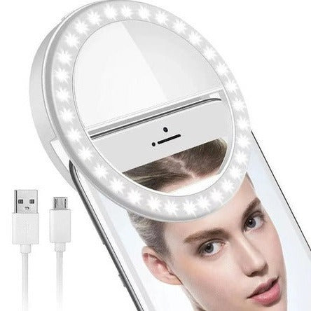 Portable Selfie LED Light Ring Fill Camera Flash For Mobile Phone Universal iPad